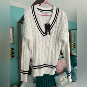 Prince cotton tennis sweater, XS NWT